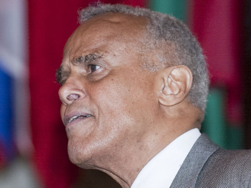 A photo of Harry Belafonte at the 2003 Letelier Moffit Human Rights Awards.