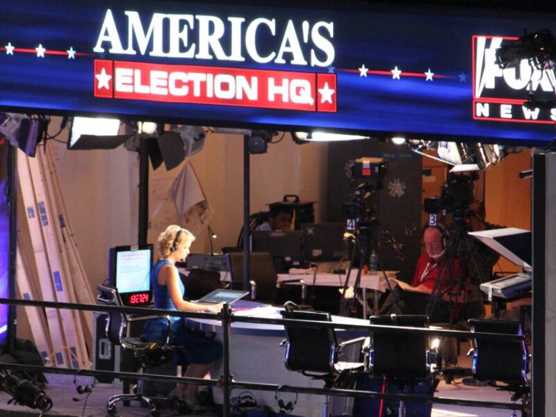 A Fox News studio set.