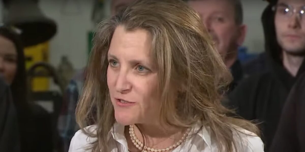 Federal Finance Minister Chrystia Freeland.