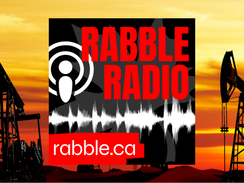 Oil rigs in the sunset, rabble radio thumbnail