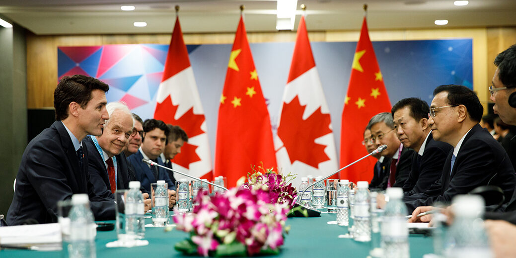 Prime Minister Justin Trudeau participates in the third Canada-China Annual Leaders' Dialogue in Singapore.