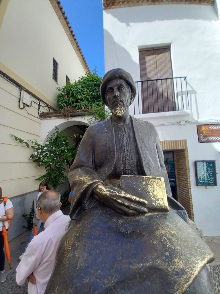 Statue of Jewish scholar Moses Maimonides in Cordoba, Spain.