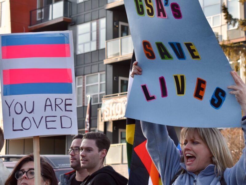 A Gay School Alliance's march in Calgary