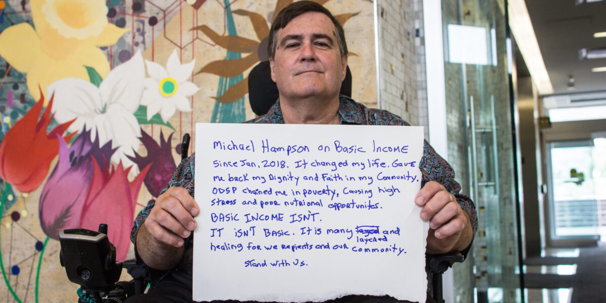 Michael Hampson, who died after the Ontario Basic Income pilot was cancelled.