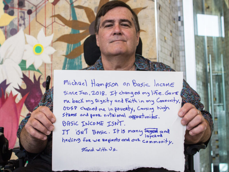 Michael Hampson, who died after the Ontario Basic Income pilot was cancelled.