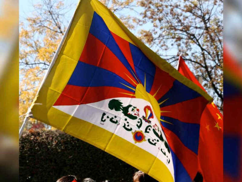 The flag of Tibet.