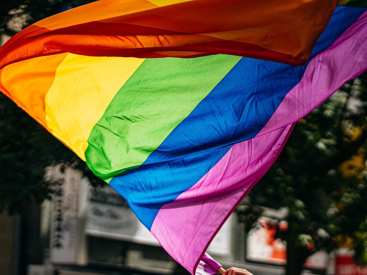 A Pride flag is seen in this 2021 photo.