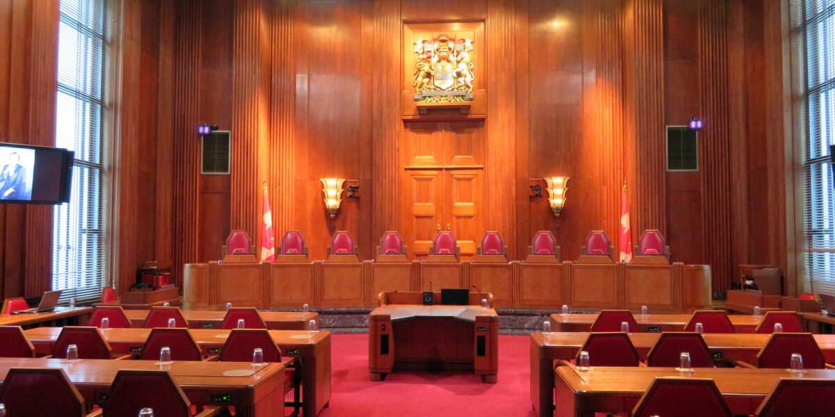 The Supreme Court of Canada judicial chambers.