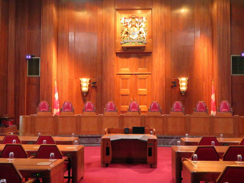 The Supreme Court of Canada judicial chambers.