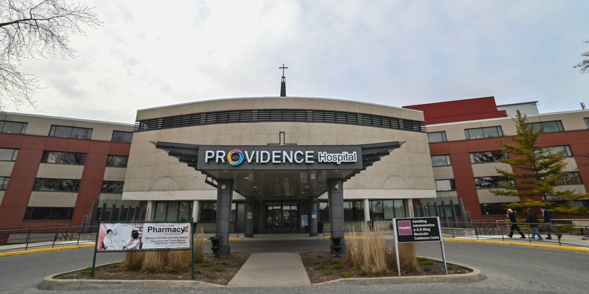 The outside of Providence Hospital in Toronto.