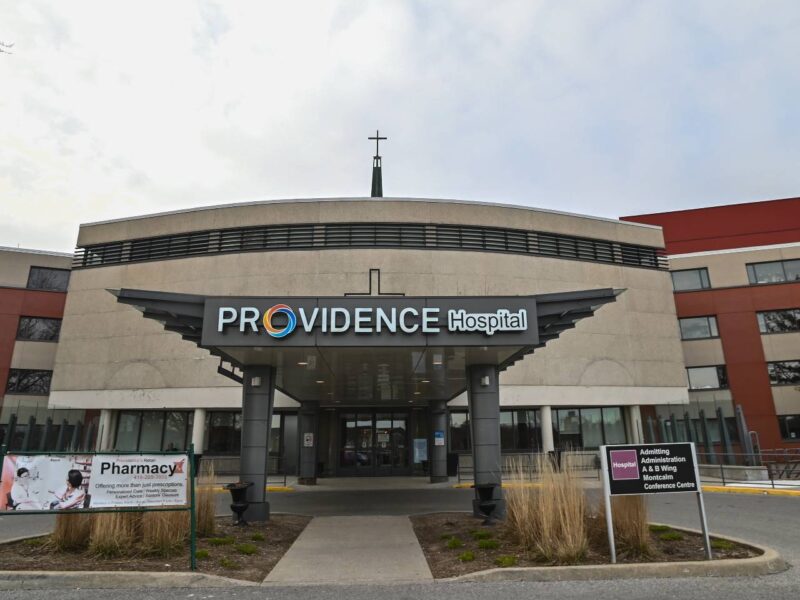 The outside of Providence Hospital in Toronto.