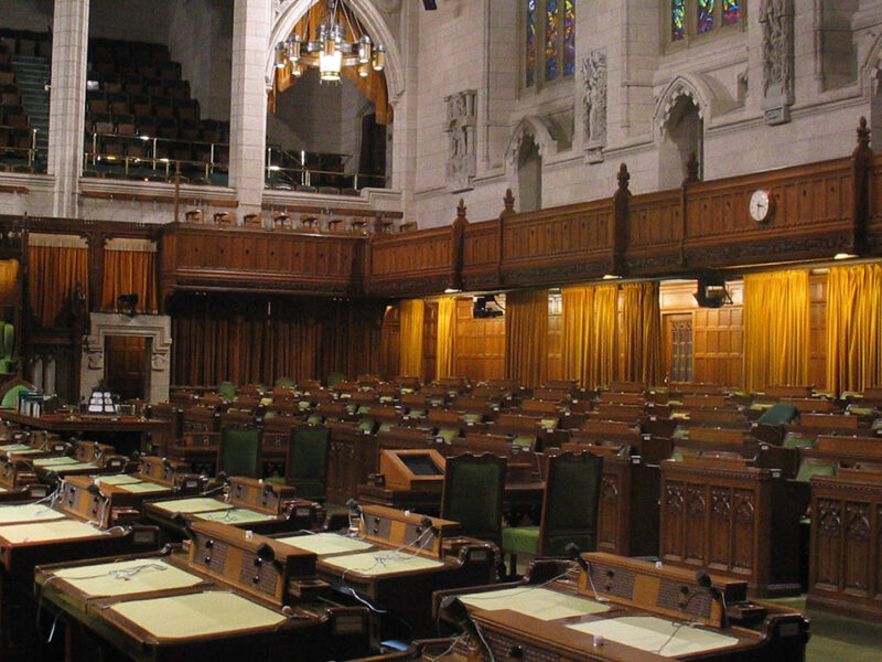 An image of the inside of Parliament where Cabinet Ministers often meet.