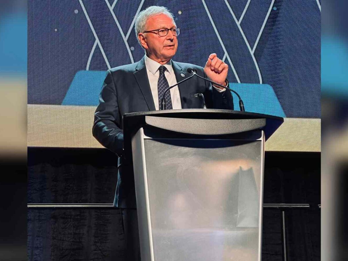 New Brunswick Premier Blaine Higgs taking part in the New Brunswick Export Awards in June.