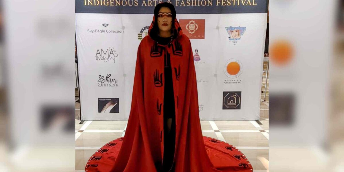 Palexelsiya Lorelei Williams in Indigenous dress.