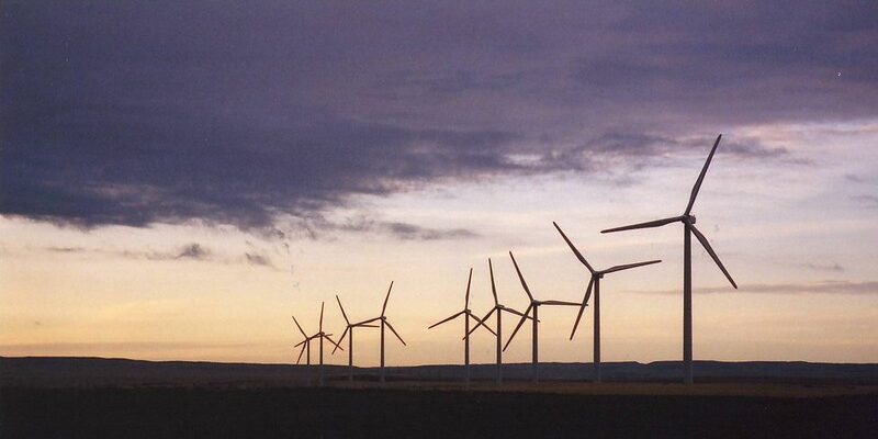 Wind turbines near Pincher Creek, Alberta.