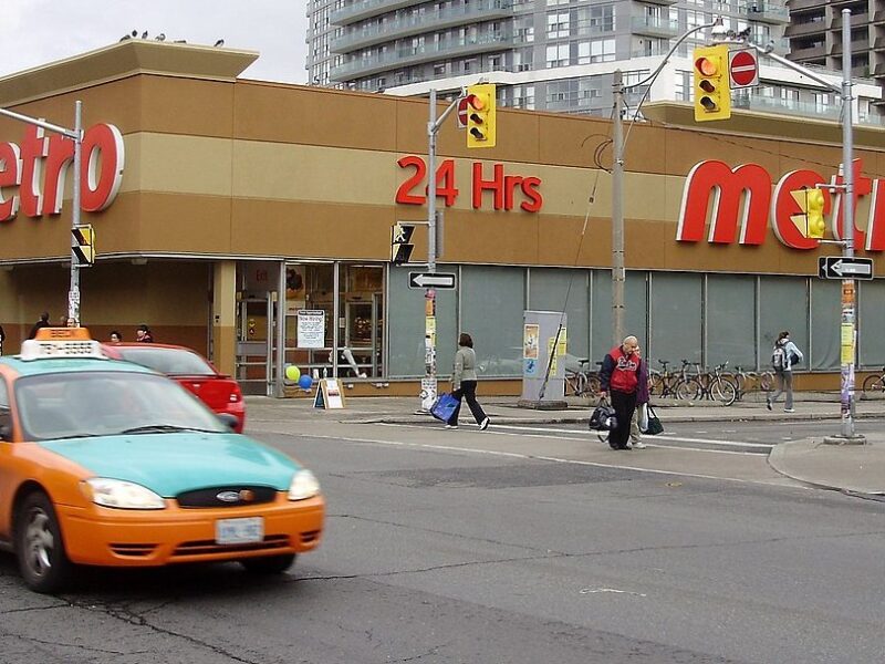 A Metro grocery store, where workers are striking, in Toronto.