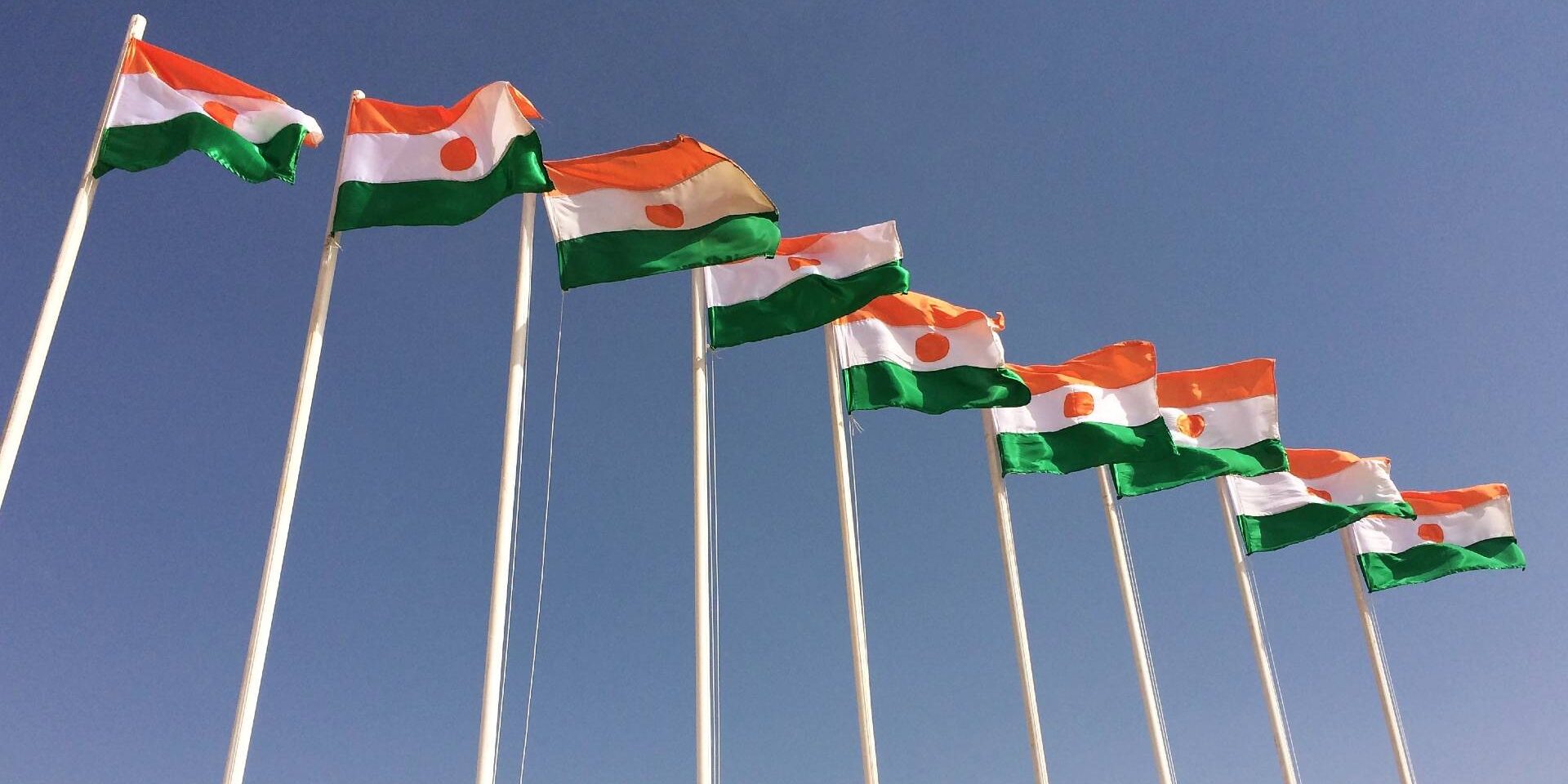 A series of Niger flags.