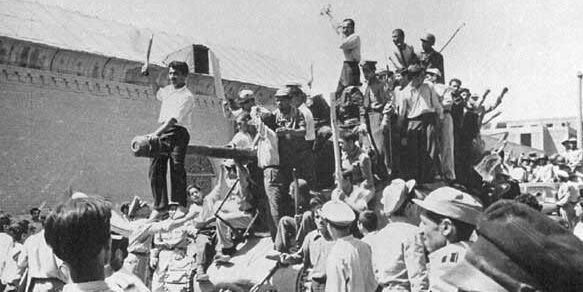 Coup supporters celebrate victory in Tehran, in 1953.