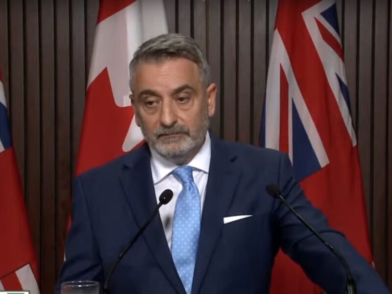 Ontario Municipal Affairs and Housing Minister Paul Calandra at a press conference on Wednesday, September 6, 2023.