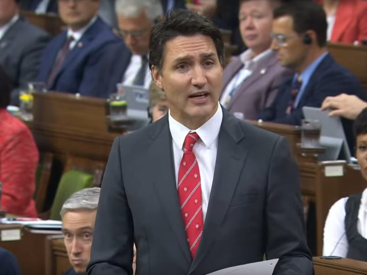 Prime Minister Justin Trudeau during Question Period in the House of Commons on September 18, 2023.