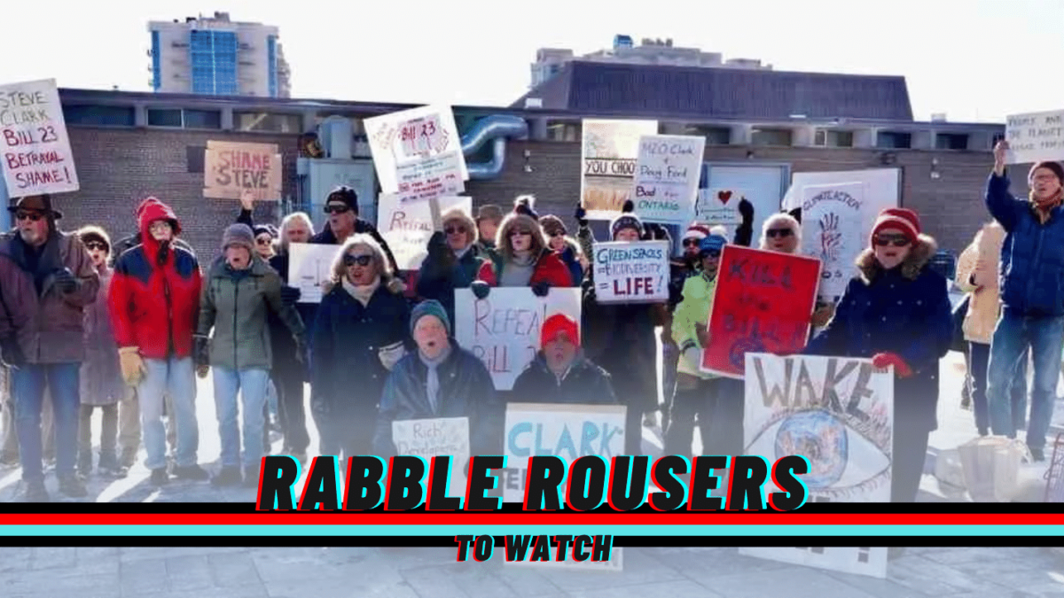 A photo of Seniors For Climate Action Now at a protest