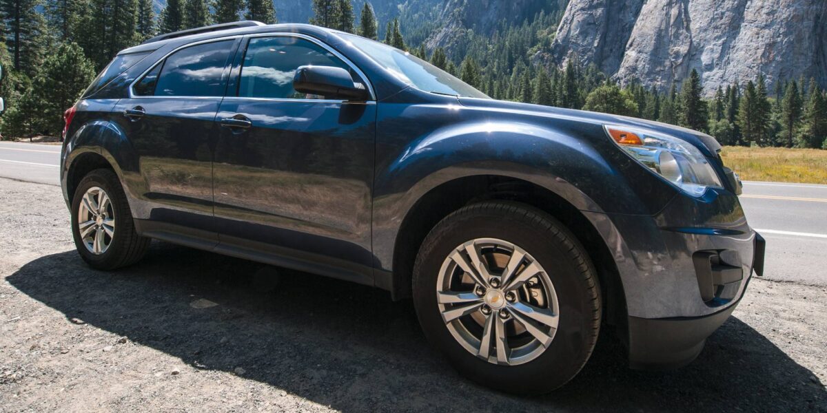 A Chevrolet Equinox in a nature setting.