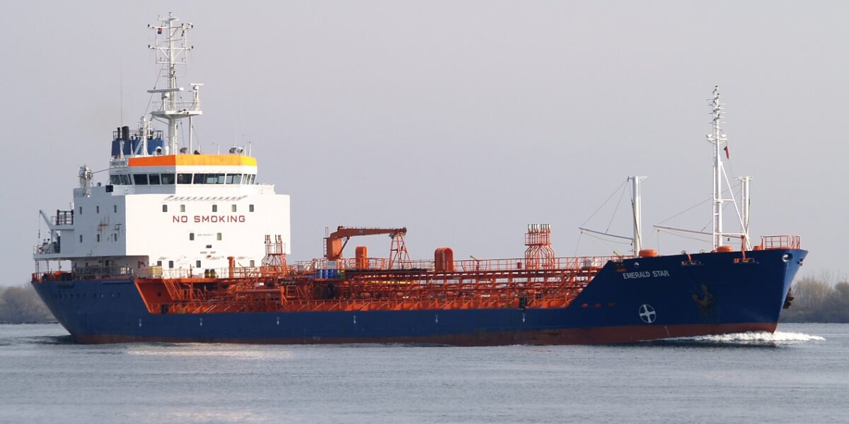 A cargo ship travelling the St. Lawrence Seaway.