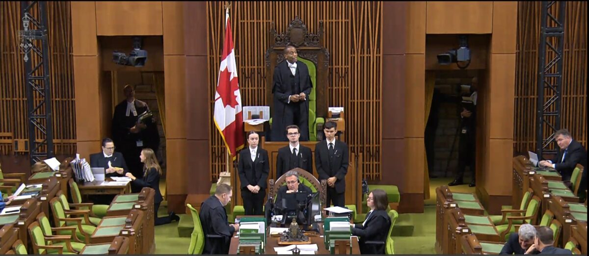 Speaker Greg Fergus in the House of Commons on October 20, 2023.