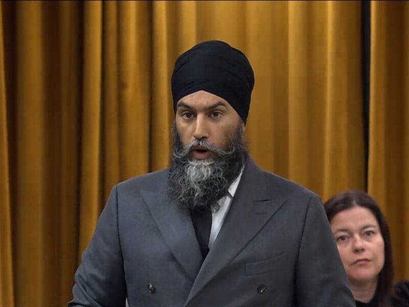 NDP Leader Jagmeet Singh speaking in the House of Commons.