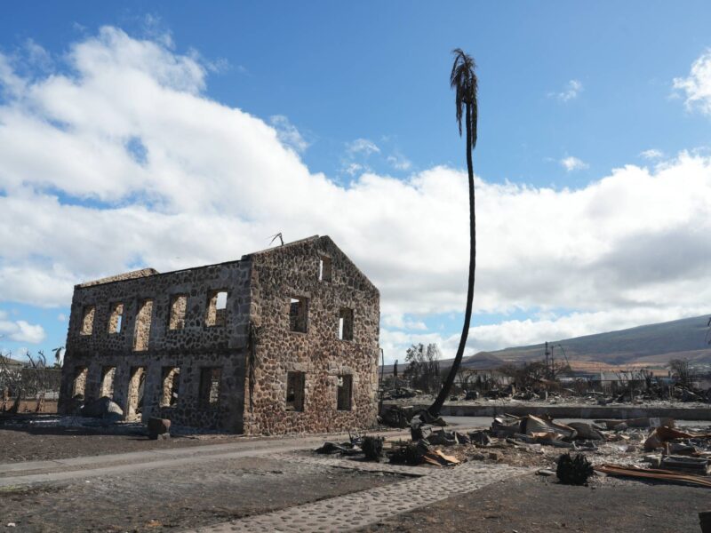 Remains of the U.S. Seamen's Hospital (U.S. Marine Hospital), 1024 Front Street, Lahaina, Hawaii.