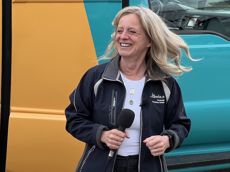 Opposition New Democratic Party Leader Rachel Notley on the campaign trail shortly before the May 29, 2023, general election.