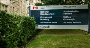 Canada Revenue Agency building sign.