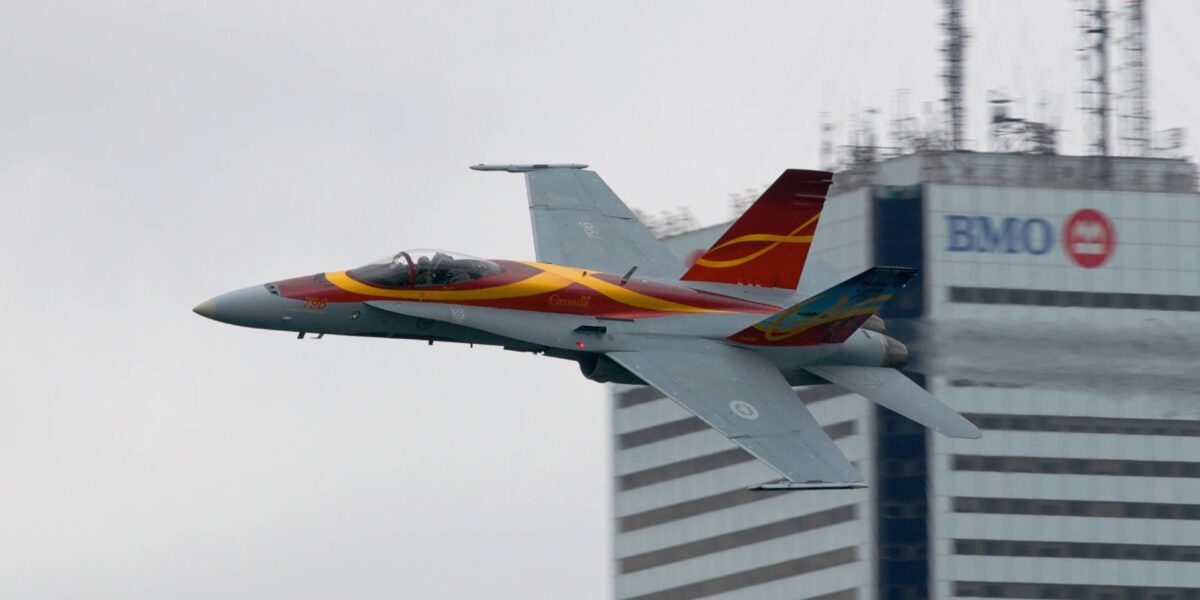 A McDonnell-Douglas CF-188 Hornet during the 2011 air show.