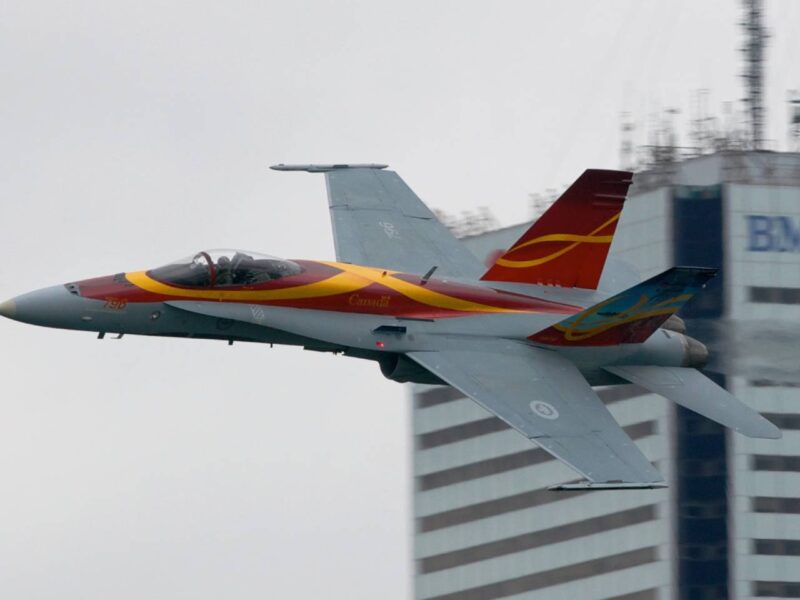 A McDonnell-Douglas CF-188 Hornet during the 2011 air show.