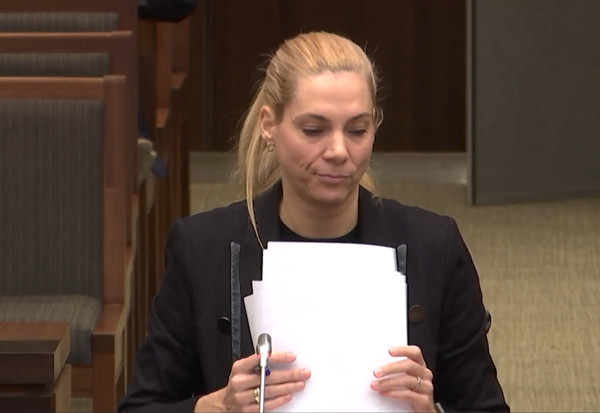 Canadian Heritage Minister Pascale St-Onge testifying before the House of Commons Heritage Committee on Thursday, November 30.