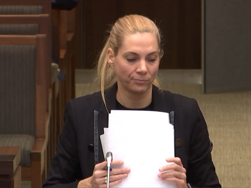 Canadian Heritage Minister Pascale St-Onge testifying before the House of Commons Heritage Committee on Thursday, November 30.