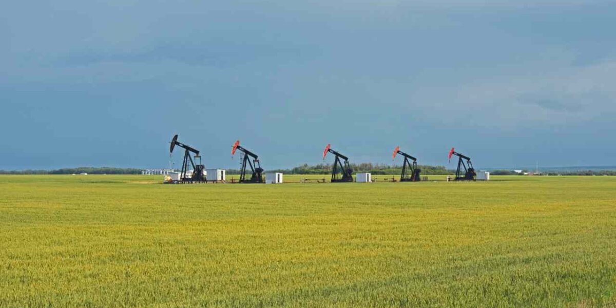 Oil pumps near Falher Alberta.