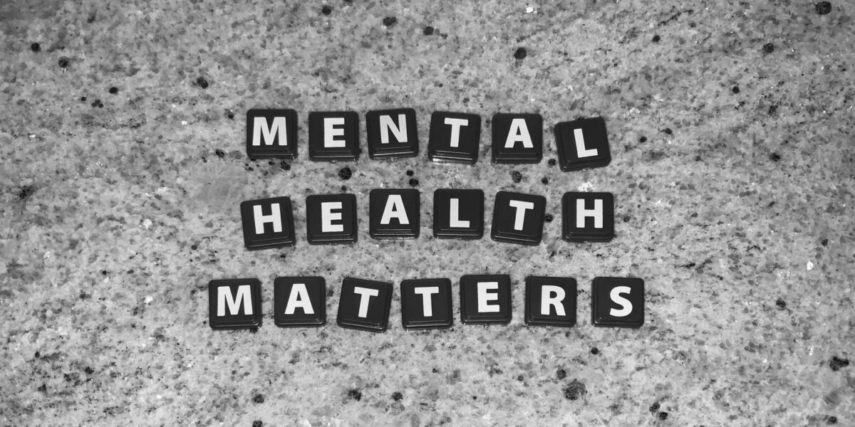 letter blocks spelling out "mental health matters."