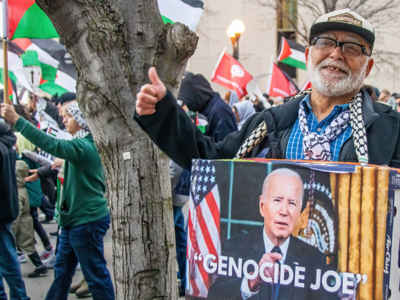 People protest Biden's support for Israel's war