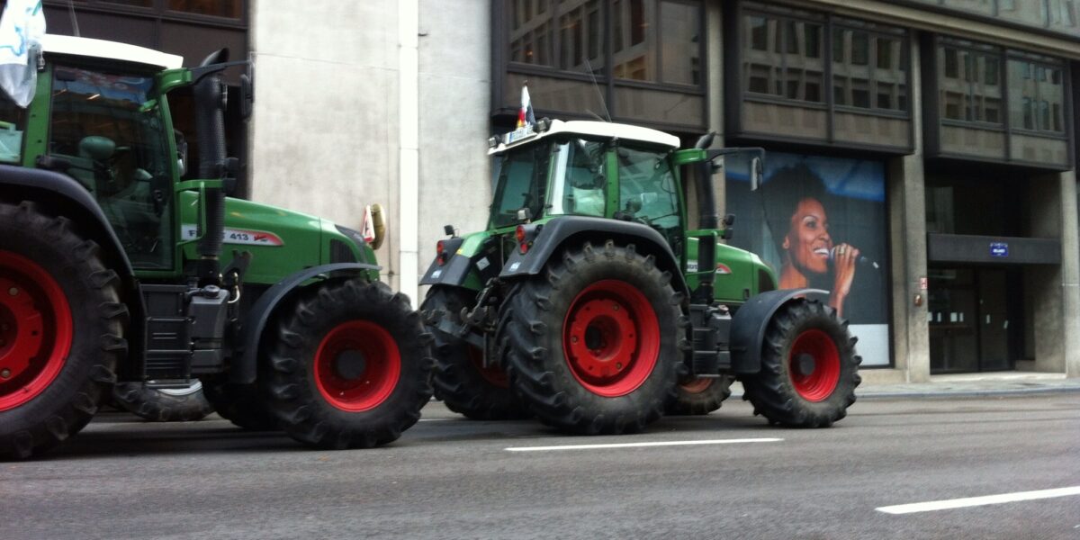 Tractors on the streets of Brussels in 2012.