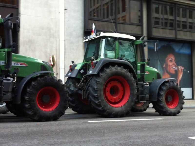Tractors on the streets of Brussels in 2012.