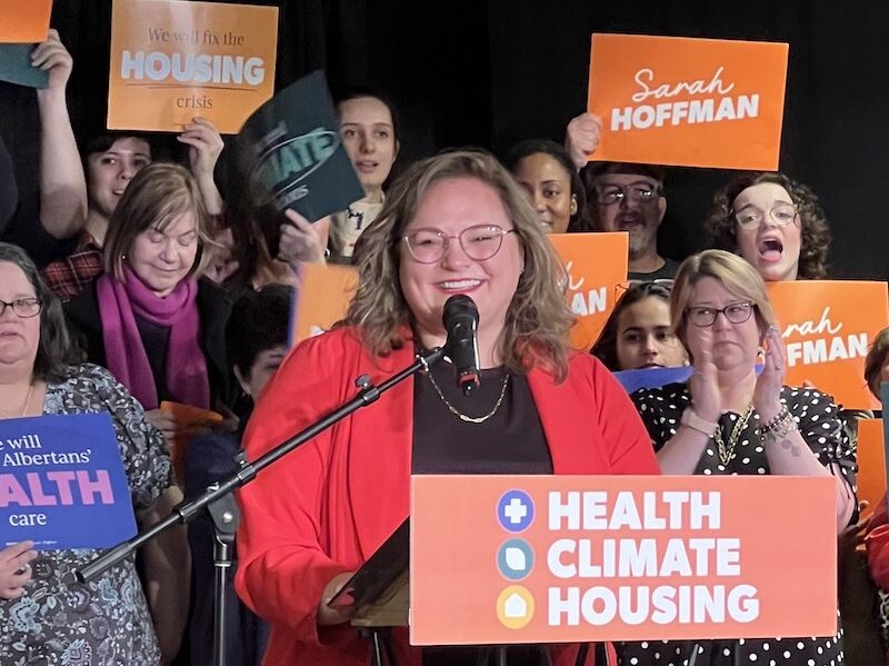 Sarah Hoffman at the launch Sunday of her campaign to lead the Alberta NDP.