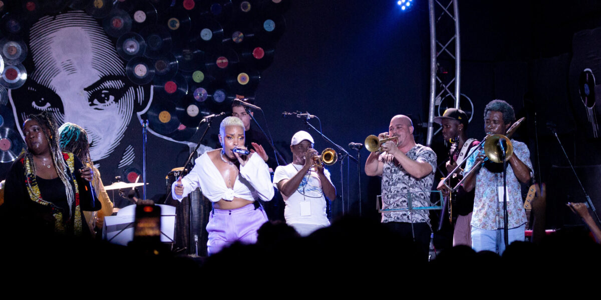 A band on stage in Havana.