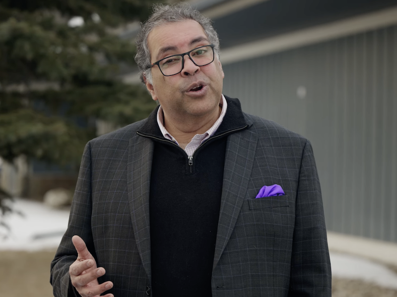 Former Calgary Mayor Naheed Nenshi in his campaign launch video.