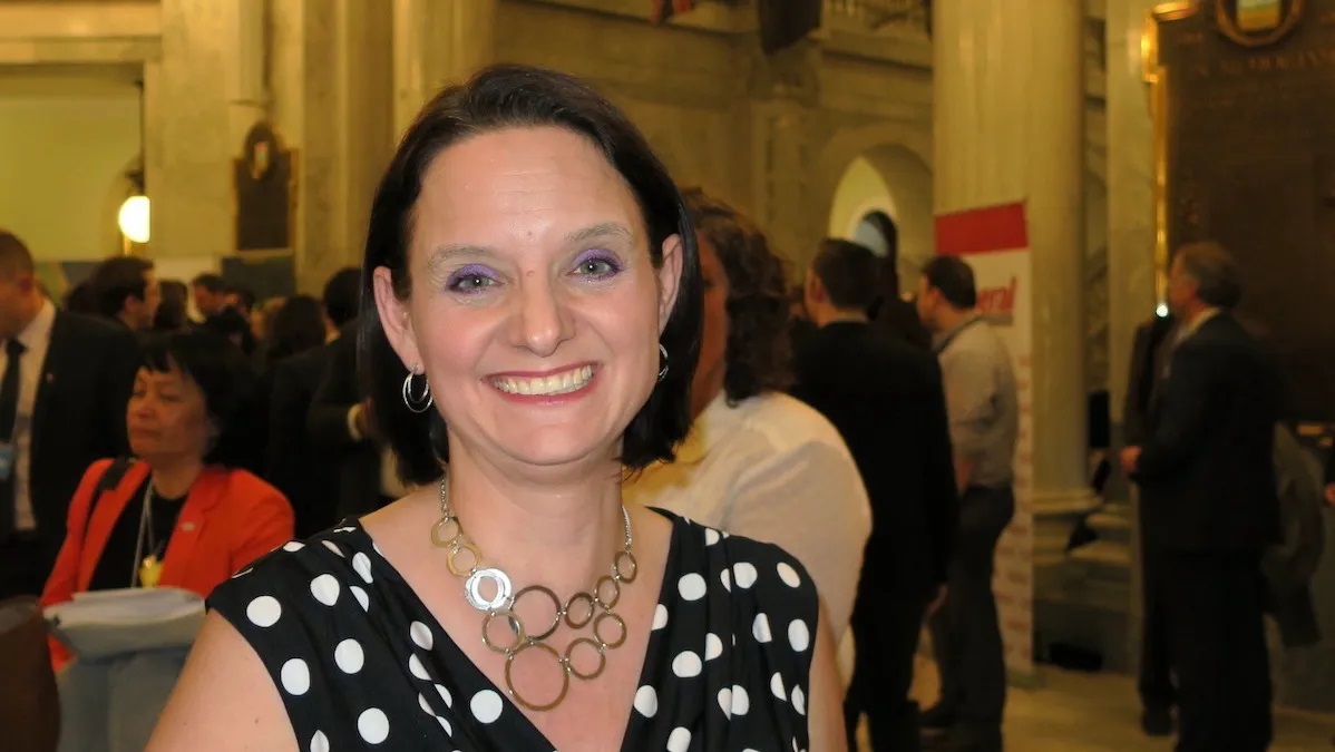 Former municipal affairs minister Danielle Larivee in 2018 when she held the Children’s Services portfolio in the NDP government.