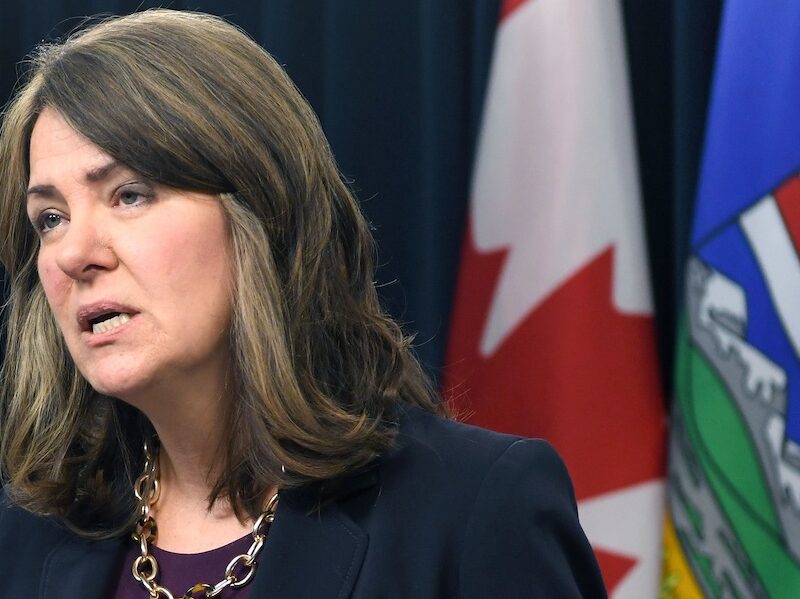 Alberta Premier Danielle Smith during a news conference.