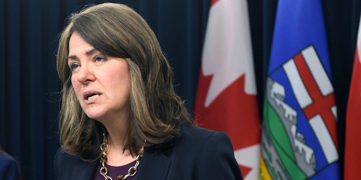 Alberta Premier Danielle Smith during a news conference.