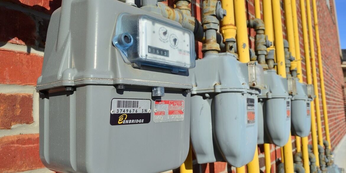 Gas meters.