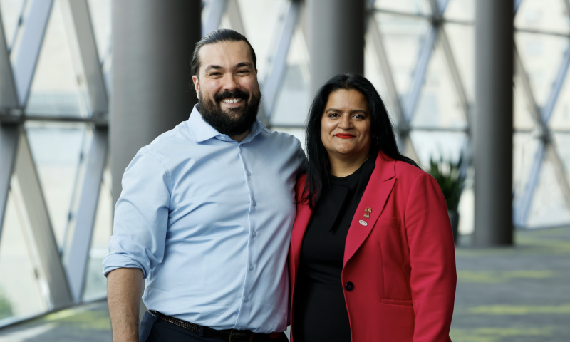 Pictured from left-to-right are Alex Silas, PSAC national executive vice-president-elect, and Sharon DeSousa, PSAC national president-elect.