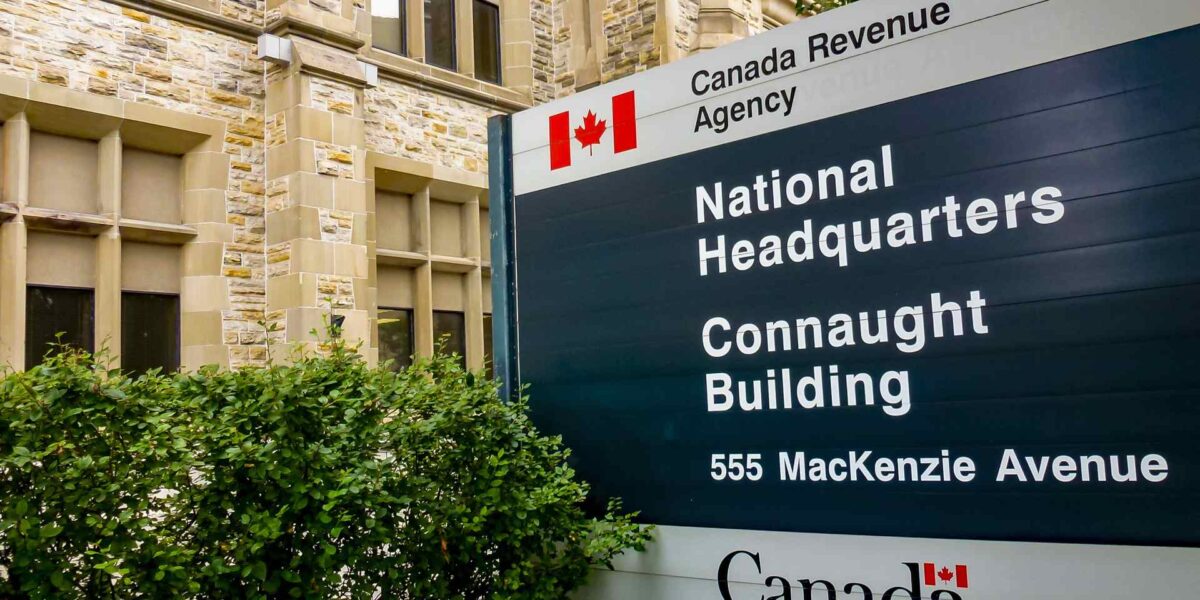 The exterior of the Canada Revenue Agency building.